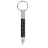 KING OF FLASH Mini Multi Function Pen with Keyring Hook, Stylus, Cross Screwdriver, Flat Screwdriver, Ruler (Black)