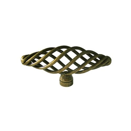 eBuilderDirect 10 Pack Antique Brass Bird Cage Birdcage Oval Nest Twist Wire Swirl 3" (76mm) Kitchen Cabinet Drawer Hardware Pull Knob 1338-76