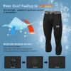 MEETYOO Men's 3/4 Compression Workout Base Layer Pants, 3 Pack-c, Medium