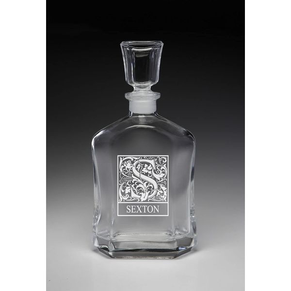 Sexton Personalized Initial Whiskey Decanter