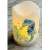 4” Shore Living LED Coastal Pillar Candle On/Off Switch