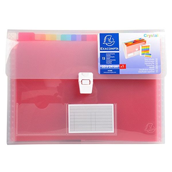 Pack of 5 Crystal PP Sorter Case with 13 Compartments White