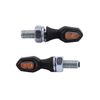 SHIN YO Crumb Motorrad LED Microblinker, schwarz, E-geprüft, (2er Pack)