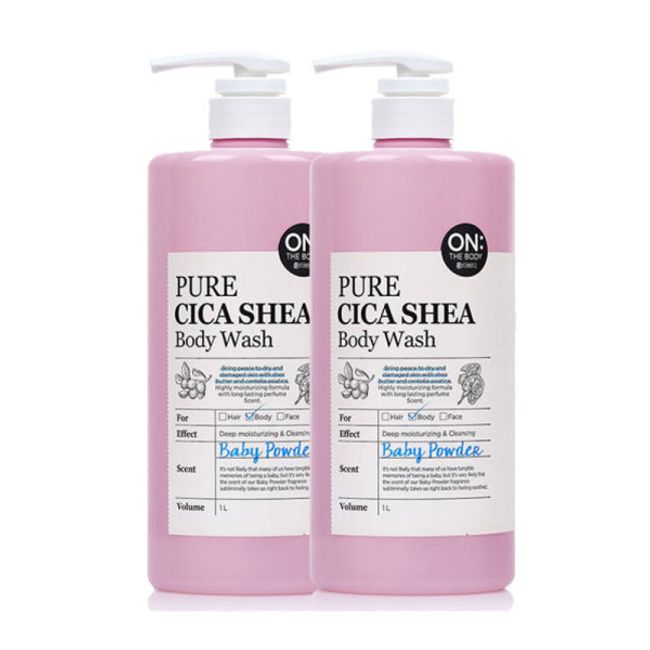 [ON THE BODY] (Set of 2) ON THE BODY Pure Cicacia Body Soap Baby Powder 1L