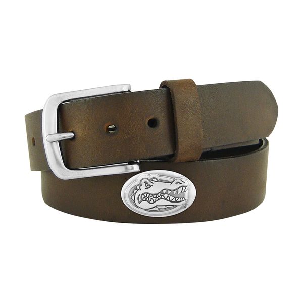 NCAA Florida Gators Brown Leather Concho Belt, 34