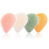 4 Pieces Konjac Facial Sponge, Face Exfoliation Cleaning Sponge Natural Exfoliating Puff Scrub for Makeup Removal and Gentle Deep Pore Cleansing
