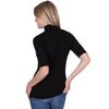 Trigema Elasticated Stand-Up Collar T-Shirt, black