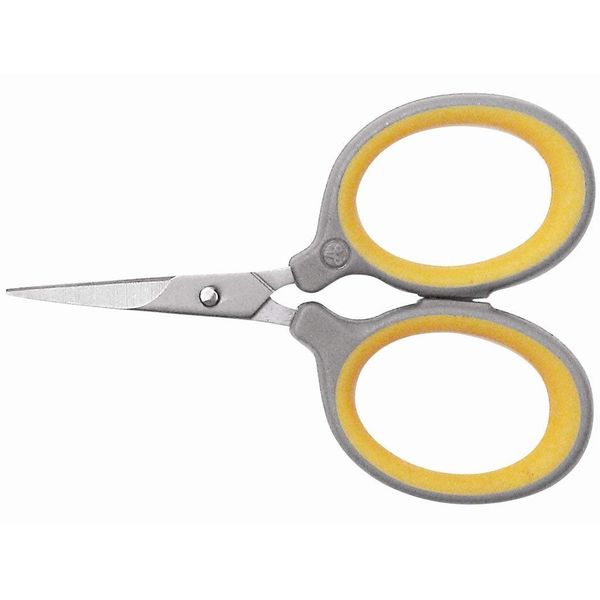Westcott Titanium Nitride Bonded Super Soft Grip Scissor, Grey/Yellow, 4"