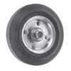 Chain Link 6" Solid Black Rubber Wheel for Residential Gates- Helper Wheel
