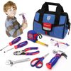 WORKPRO 9-Piece Kids Real Hand Tool Set Blue Junior Tool Kit with Storage Bag