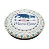 Bohemian Boho Mama Bear Two babies cubs on white PopSockets Swappable PopGrip