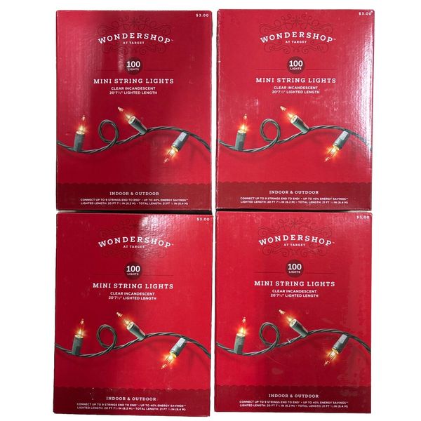 Wondershop 100 Lights Mini String Lights Pack Of 4