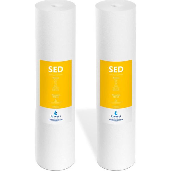 Express Water 2 Pack Sediment Replacement Filter Whole House Replacement Water 5