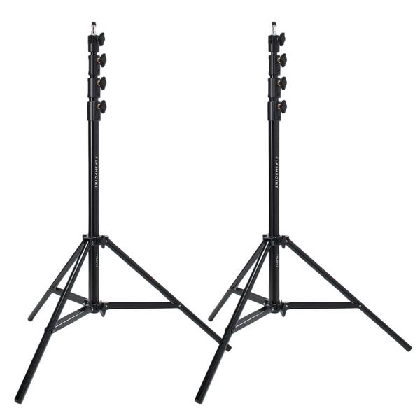 Flashpoint 2X Pro Air-Cushioned Heavy-Duty Light Stand (Black, 9.5')