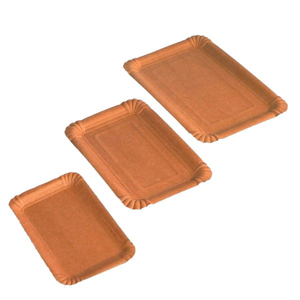 Pro DP 1000 Bio Pappteller Imbissteller Kuchenpappen 16x23cm braun FSC Mix kompostierbar 100% biologisch abbaubar - inkl. Verpackungslizenz in D