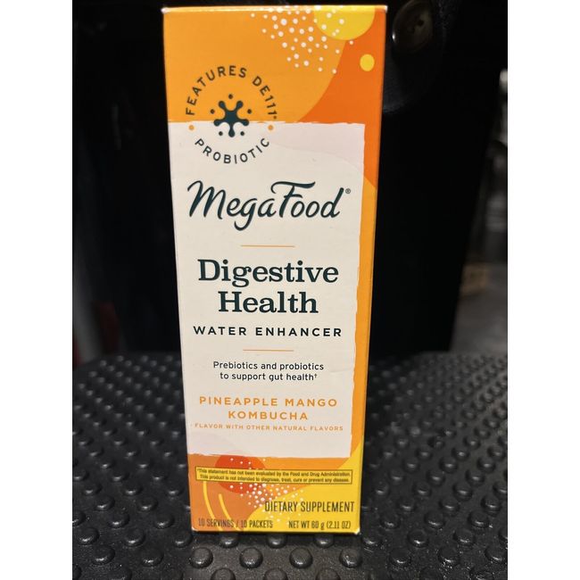 MegaFood Digestive Health  10 pack Pineapple Mango Fruit KombuchaExp 08/24