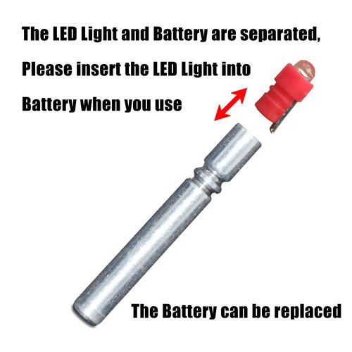 E-Arc 6PCS-LED Bobber Light Replacement Battery for Archery Nocks, Fishing (Red)