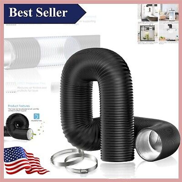 Lightproof Aluminum Foil Insulated Ducting 4-inch x 8ft - Noise Reduction Design