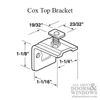Bracket, Top, Cox 15004, For 4-wheel roller