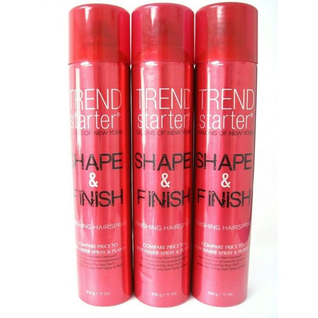 TrendStarter Shape & Finishig Hair Spray 11 oz  Pack of 3