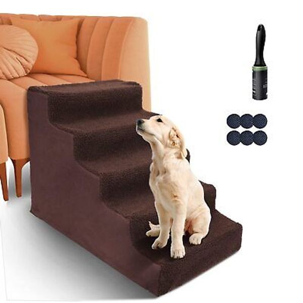 Plastic Dog Stairs 5 Tiers Pet Dog Steps/Ladder for Couch/Bed Non-SlipDog Cat...