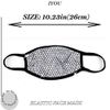 IYOU Reusable Face Covering Black protective Mouth Cover Printed Elastic Motorbike Bandanas Party Prom Nightclub Gras Dress Masks for Women and Girls