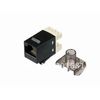 UbiGear 100 Pcs LOT Keystone 8p8c Cat6 Rj45 Network Socket Punch Down Jack Black