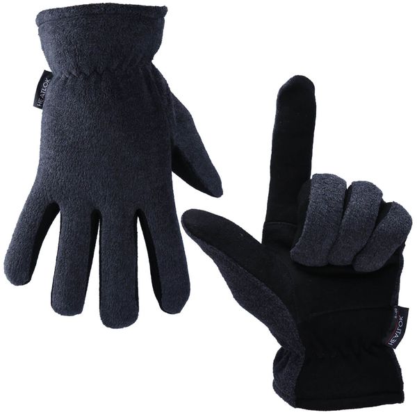 OZERO Winter Gloves for Men Women: Ski Warm Gloves for Cold Weather - S Gray & Black Snow Waterproof Gloves Heated