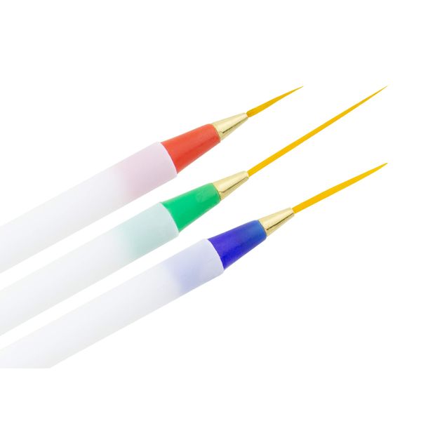 3-Piece Brush Set Nail – ND24 Best Seller – Fine Hair Brush – UV Nail Gel Nails Nail Design Set Nail Design Nail Art