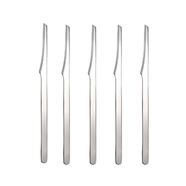 AKOAK 5 Pcs Stainless Steel Scraper Multifunctional Professional Pedicure Tools to Remove Dead Skin Callus Knife Scraping Pedicure Tools