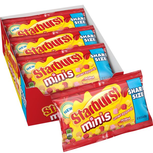 Starburst Original Minis Fruit Chews Candy, 3.5 ounce (15 Share Size Packs)