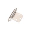 50 Pair Self Closing Cabinet Door Variable Overlay Hinges Satin Nickel 495-SN