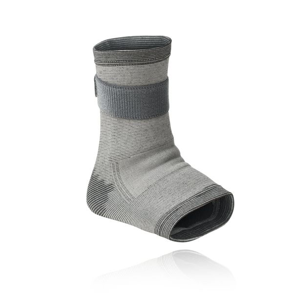 Rehband QD Ankle Support Bandage Support Sleeve, Grey, Medium