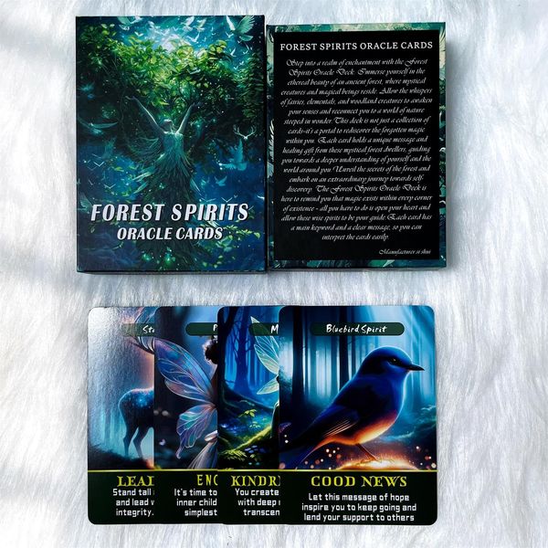 Forest Spirits Oracle Cards, Whispering About The Nature of Forest Tarot Cards, rediscovering Forgotten Magic, and Understanding oneself and The Surrounding World(3.42“ × 4.72")