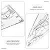 Yuannee Parabolic Stencil,3 PCS Drafting Tool Multifunctional Standard Parabola Ruler Mathematical Template Sewing Ruler Set for Maths Study and Work