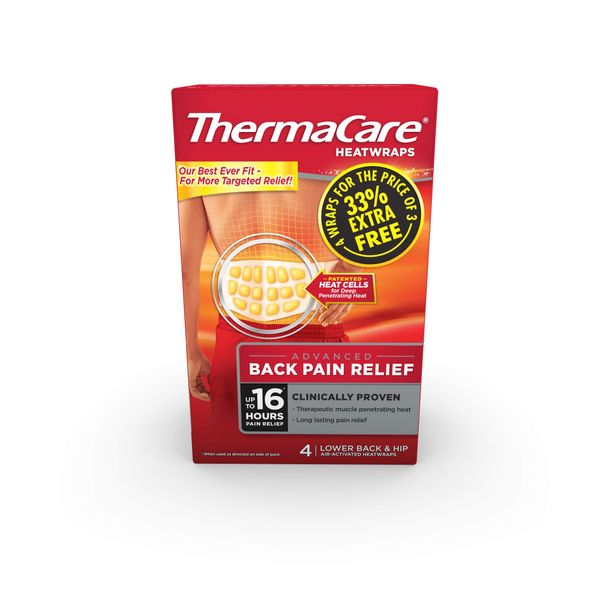 ThermaCare Lower Back Heat Wrap (4 Count) 1 Pack