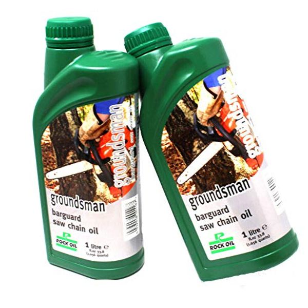 Rock Oil - 2 litres Groundsman Barguard Non-Fling Chainsaw Chain + Bar Oil