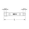 KS Tools 8 x 9 mm tubular box spanners