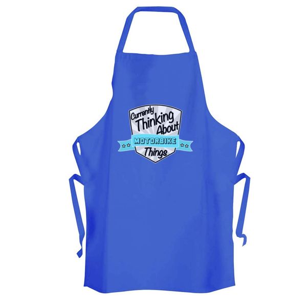 Currently Thinking About Motorbike Apron [Royal Blue One Size]