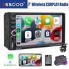 7" Car Stereo Head Unit Radio MP5 Wireless Carplay Android Auto USB 2 DIN Camera