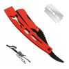 Mustache, Beard, Eyebrow Cutting and Shaping Straight Edge Razor Red & Black