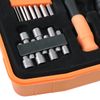 51 Pcs Household Hand Toolbox Magnetic Screwdriver Bit kit+Organizer Case Orange