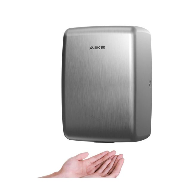 AIKE UL Approved Compact Jet Hand Dryer Hard-Wired Friendly, 1350W 120V Brush...