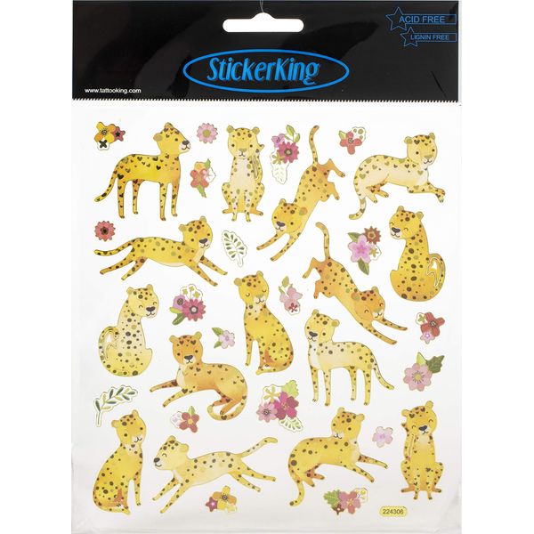 Tattoo King King Stickers-Cheetahs, Multi