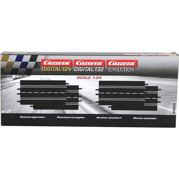 Carrera 20509 Standard Straights Track Extension Pack for Digital 124/132, Evolution Slot Car Race Set (4 pcs)