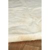 Linon Faux Hide Polyester Mini Cowhide Accent Rug in Ivory