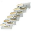 Stainless Trowel Set 6pcs Various Notch Sizes, Tiling, Adhesive, Professional