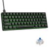 DIERYA Gaming Keyboard 60% Layout Blue Axis Black