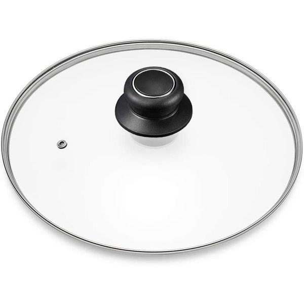 12 Inch Glass Lid for Frying Pan, Fry Pan, Skillet, Pan Lid, Fits Lodge 12 Inch Cast Iron Skillets and 7 Quart Dutch Ovens 12"/30cm, Clear