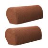 SUNDELY® 2 Pcs Armrest Cover Cap Protector Slipcover Set for Chair Sofa Settee Arm Polyester Stretch (Light Coffee)